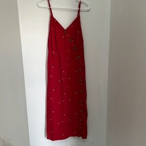 Summer Midi Red Dress